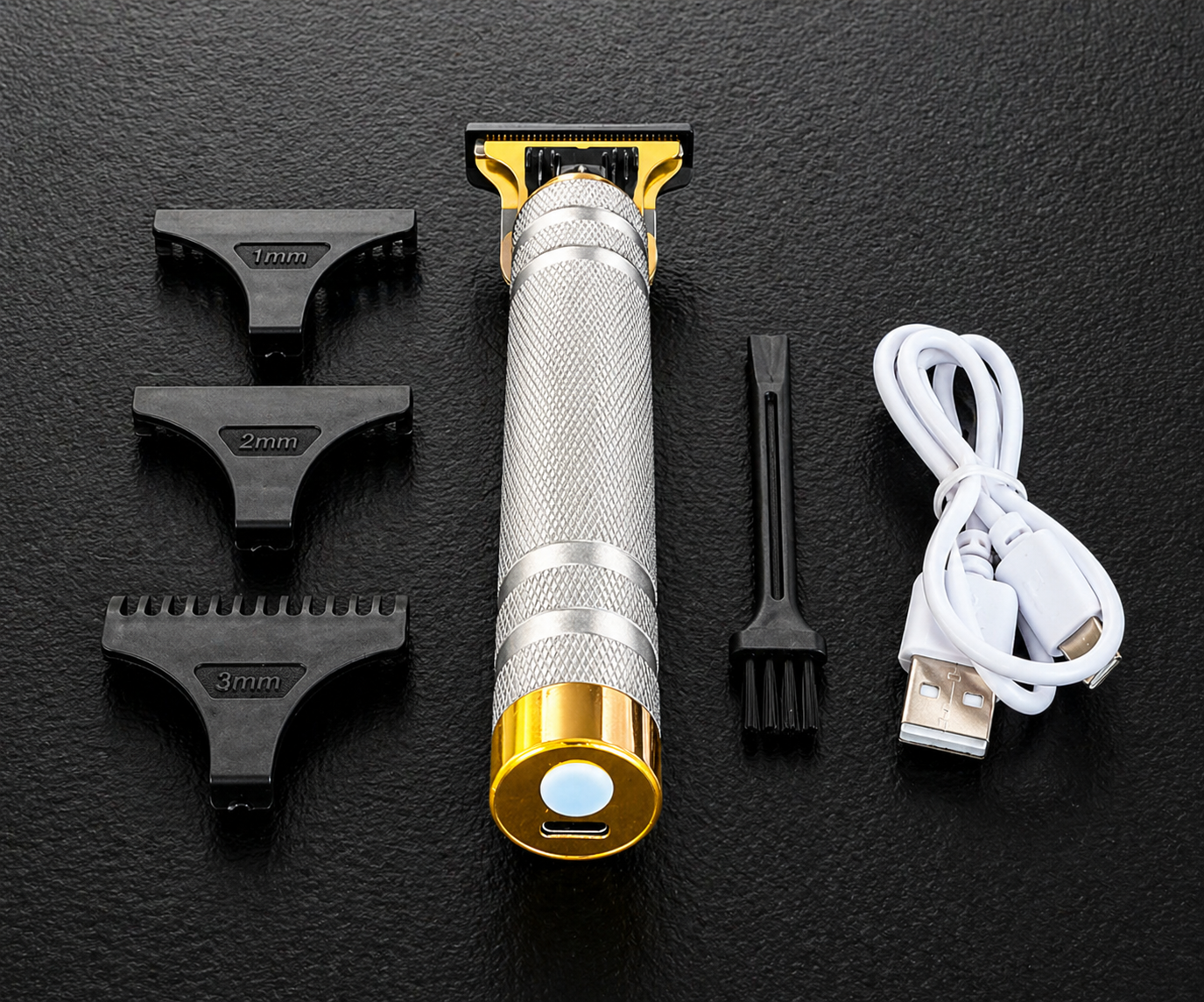 Vintage T9 Barbeador Gold Silver Beard Hair Trimmer Cutter Machine for Men