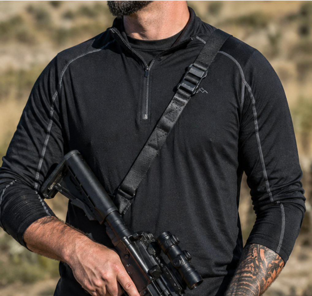 Tactical 2 Point Sling Adjustable Rifle Strap Heavy Duty Quick Adjust Gun Sling Black