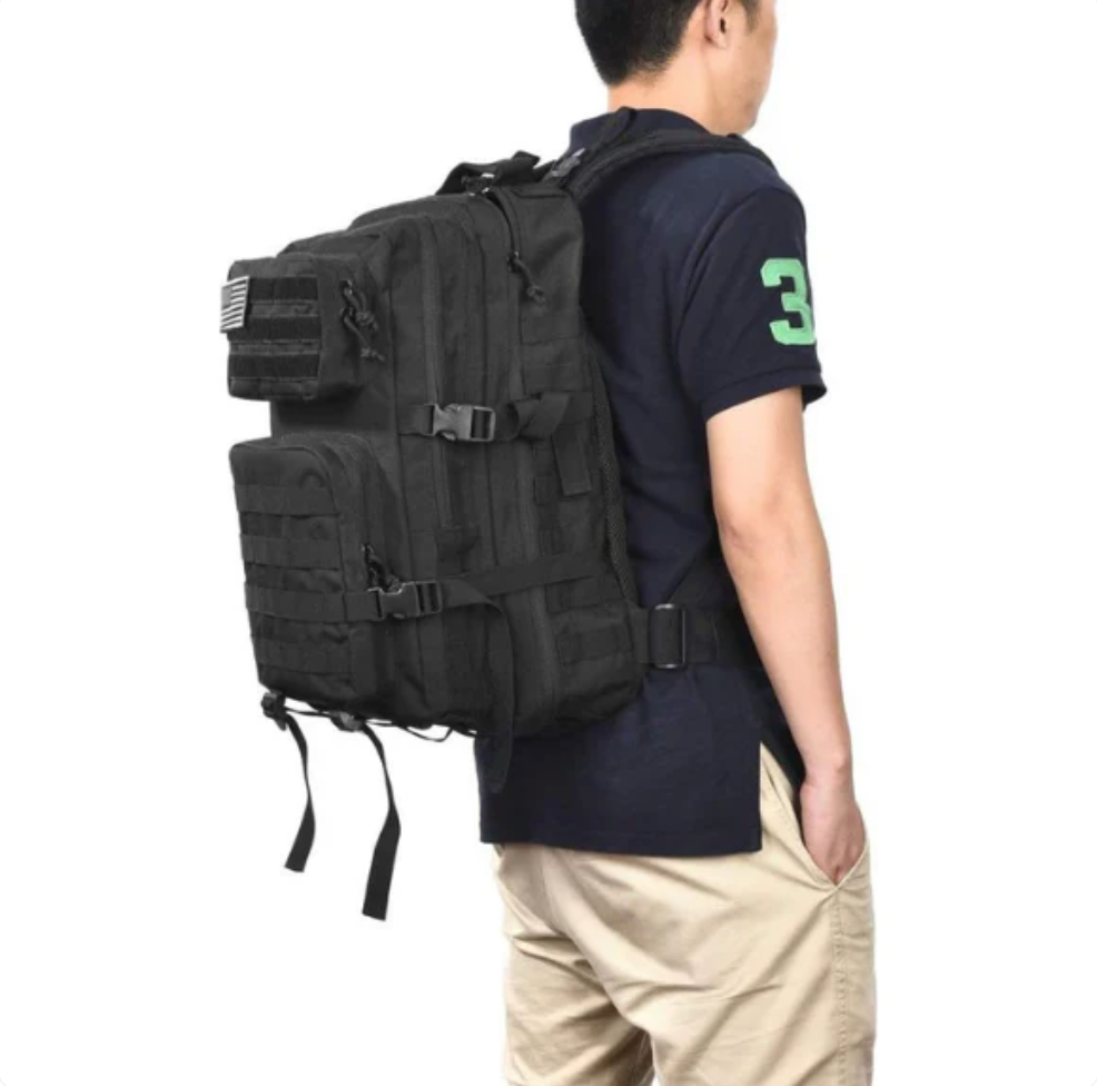 Military Tactical Backpack 40L – MOLLE 3-Day Assault Pack - Black